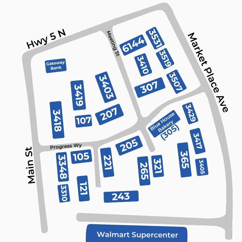 map of Marketplace Center offices in Bryant